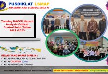 Info Training HACCP Hazard Analysis Critical Control Point Tahun 2022 -2023