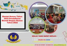 Info Bimtek Humas Tahun 2022.Pendaftaran Bimtek Bagian Humas Tahun 2022