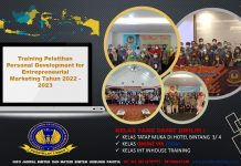 Info Training Pelatihan Personal Development for Entrepreneurial Marketing Tahun 2022 – 2023