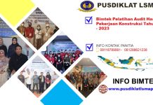 Bimtek Pelatihan Audit Hasil Pekerjaan Konstruksi Tahun 2022 – 2023 Bimtek Pelatihan Audit Hasil Pekerjaan Konstruksi Tahun 2022 - 2023
