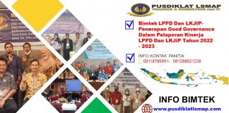 Info Jadwal Bimtek LPPD Dan LKJIP-Penerapan Good Governance Dalam Pelaporan Kinerja LPPD Dan LKJiP Tahun 2022 - 2023