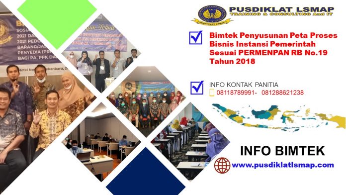 Info Bimtek Penyusunan Peta Proses Bisnis Instansi Pemerintah Sesuai PERMENPAN RB No.19 Tahun 2018