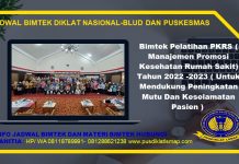 Info Bimtek Pelatihan PKRS ( Manajemen Promosi Kesehatan Rumah Sakit) Tahun 2022 -2023
