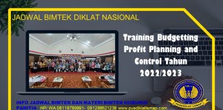Info Training Budgetting Profit Planning and Control Tahun 2022/2023