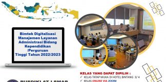 Bimtek Digitalisasi Manajemen Layanan Administrasi Bidang Kependidikan /Perguruan Tinggi Tahun 2022/2023 Bimtek Digitalisasi Manajemen Layanan Administrasi Bidang Kependidikan /Perguruan Tinggi Tahun 2022/2023