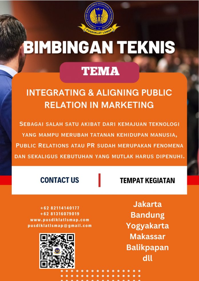 Info Training Integrating And Aligning Publik Relation In Marketing 2023/2024