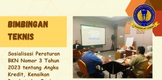 Bimtek Sosialisasi Peraturan BKN No.3 Tahun 2023 Tentang Angka Kredit Kenaikan Pangkat Dan Jenjang Jabatan Fungsional