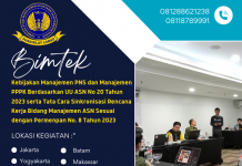 Bimtek Kebijakan Manajemen PNS Dan PPPK Berdasarkan UU ASN No 20 Tahun 2023 Serta Tata Cara Singkronisasi Rencana Kerja Bidang Manajemen ASN Sesuai Dengan PermenPan RB No.8 Tahun 2023