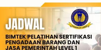 Jadwal Bimtek Pelatihan Sertifikasi Pengadaan Barang Dan Jasa Pemerintah Level 1 Tahun 2026